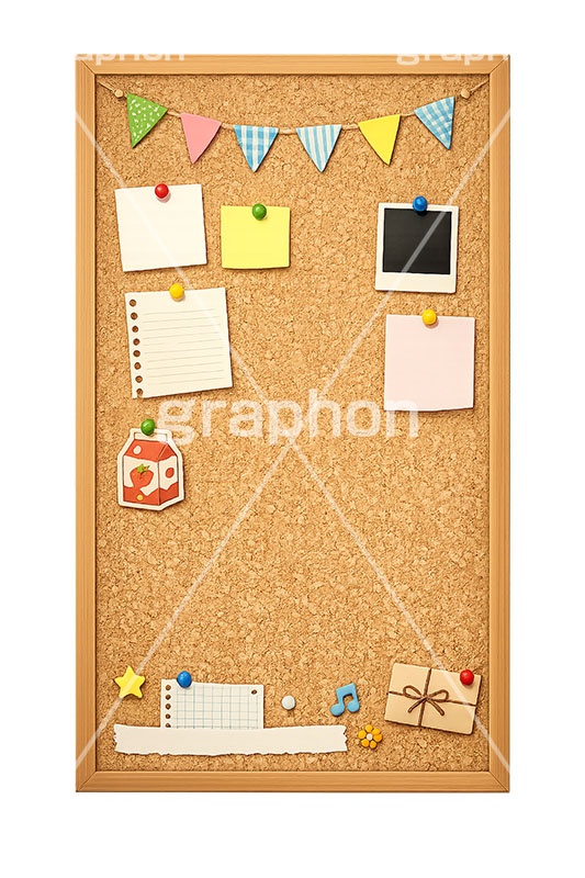 コルクボード,写真,飾り,ボラロイド,ガーランド,木目,背景,ボード,板,ウッド,木,画鋲,ピン,テクスチャ,コルク,テクスチャー,木系,texture,cork,board,AI生成素材