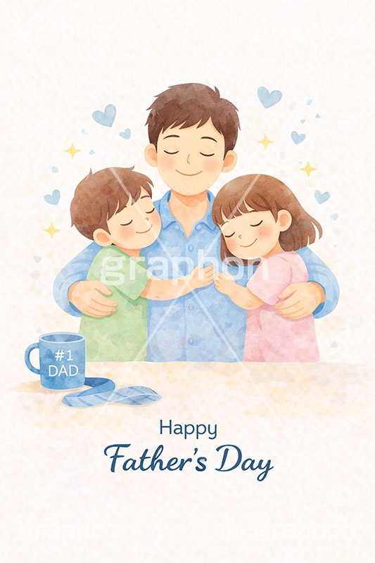 父の日イラスト,お父さん,こども,感謝,ありがとう,お礼,贈り物,父,パパ,父の日,親,親子,照れ,笑顔,子供,キッズ,息子,男の子,キッズ,ボーイ,家族,文化,風習,行事,人物,イベント,キャラクター,イラスト,プレゼント,character,japan,kids,boy,present,father's day,event,illustration,AI生成素材