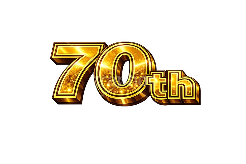 70th,テキスト,アニバーサリー,70周年,広告,ポスター,チラシ,見出し,記念,お祝い,祝祭,周年,記念日,創立,設立,オープン,誕生,誕生日,ゴールド,黄金,豪華,文字,文言,ポップ,宣伝,強調,アピール,プロモーション,販促,店舗,3D,3D文字,立体,メッセージ,message,text,pop,appeal,poster,promotion,anniversary,gold,AI生成素材