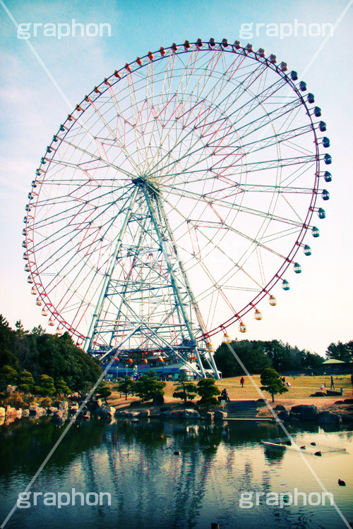 葛西臨海公園-観覧車,トイカメラ撮影,トイカメラ,ヴィンテージ,ビンテージ,レトロ,お洒落,おしゃれ,オシャレ,味わい,トンネル効果