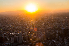 東京の夕暮れ,東京,tokyo,夕焼け,夕暮れ,夕日,sunset,都会,街,日の入り