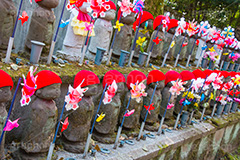 千躰子育地蔵尊,増上寺,芝公園,浄土宗,地蔵,お地蔵さん,子育て,安産,子供,こども,祈願,頭巾,赤い頭巾,風車,並ぶ,多い,大量,寺院,寺,参拝,重要文化財,文化財,港区,japan,temple