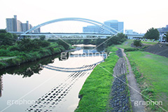 鶴見川,鶴見区,鶴見,川,河川,河,河原,堤防,橋