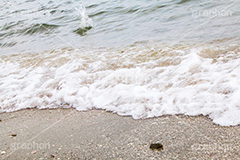 波打ち際,水面,海面,波,砂浜,泡,あわ,海,sea