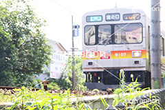 大井町線,電車,鉄道,でんしゃ,線路沿い,溝の口行き,電車/鉄道,大井町,train