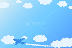 ひこうき雲,飛行機雲,飛行機,空,青空,雲,イラスト,背景,フレーム,ポップ,sky,illustration,frame