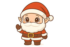 サンタ妖精,サンタクロースのイラスト,サンタ,サンタクロース,エルフ,妖精,クリスマス,イベント,冬,アイコン,マーク,かわいい,可愛い,カワイイ,キャラクター,character,icon,mark,christmas,winter,event,santa,elf,fairy