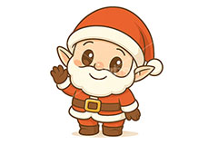 サンタ妖精,サンタクロースのイラスト,サンタ,サンタクロース,エルフ,妖精,クリスマス,イベント,冬,アイコン,マーク,かわいい,可愛い,カワイイ,キャラクター,character,icon,mark,christmas,winter,event,santa,elf,fairy