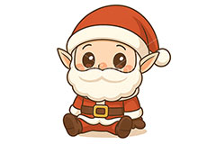 サンタ妖精,サンタクロースのイラスト,サンタ,サンタクロース,エルフ,妖精,クリスマス,イベント,冬,アイコン,マーク,かわいい,可愛い,カワイイ,キャラクター,character,icon,mark,christmas,winter,event,santa,elf,fairy