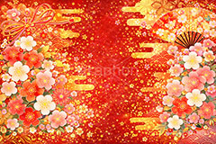 和柄背景,年賀,年賀状,お正月,正月,和柄,花柄,和,和風,雲,派手,豪華,ひな祭り,雛祭り,ひなまつり,おめでたい,event,japan