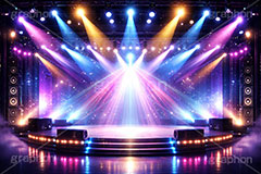 ライブステージ,ステージ,推し,推し活,舞台,ライブ,ライヴ,コンサート,アイドル,シアター,ホール,サイリウム,ペンライト,メンバーカラー,背景,照明,音楽,主役,ミュージック,ライト,スポットライト,イラスト,illustration,light,frame,hall,theater,live,stage,music