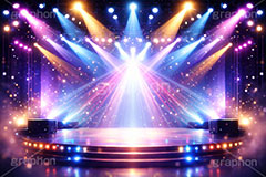 ライブステージ,ステージ,推し,推し活,舞台,ライブ,ライヴ,コンサート,アイドル,シアター,ホール,背景,照明,音楽,主役,ミュージック,ライト,スポットライト,イラスト,illustration,light,frame,hall,theater,live,stage,music
