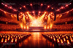 ライブステージ,ステージ,推し,推し活,舞台,ライブ,ライヴ,コンサート,アイドル,シアター,ホール,サイリウム,ペンライト,メンバーカラー,背景,照明,音楽,主役,ミュージック,ライト,スポットライト,イラスト,illustration,light,frame,hall,theater,live,stage,music