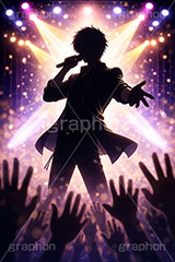 アイドル,イケメン,ライブステージ,ステージ,推し,推し活,舞台,ライブ,ライヴ,コンサート,シアター,ホール,背景,照明,音楽,主役,ミュージック,ライト,スポットライト,イラスト,illustration,light,frame,hall,theater,live,stage,music