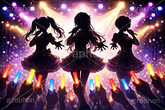 アイドル,かわいい,カワイイ,可愛い,ライブステージ,ステージ,推し,推し活,舞台,ライブ,ライヴ,コンサート,シアター,ホール,背景,照明,音楽,主役,ミュージック,ライト,スポットライト,イラスト,illustration,light,frame,hall,theater,live,stage,music