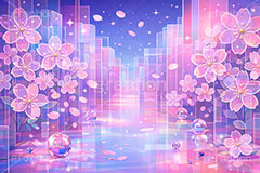 アクリル・ブロッサム,アクリル,桜,さくら,サクラ,花見,ブロッサム,春,花,花びら,花弁,背景,イラスト,blossom,spring,flower,acrylic