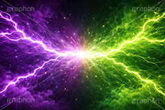 VS稲妻,VS,稲妻,雷,バーサス,バトル,サンダー,格闘,戦い,争い,戦闘,勝利,勝敗,結果,バチバチ,ビリビリ,クール,かっこいい,痺れ,背景,battle,thunder,cool