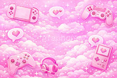 ゲーム実況,ゲーム,ゲーム配信,コントローラー,ゲーム機,携帯ゲーム,携帯ゲーム機,ヘッドセット,ヘッドフォン,ドットハート,吹き出し,フキダシ,ハート,好き,ライブ配信,ライバー,VTuber,配信,ライブ,配信素材,放送,映像,動画,実況,ポップ,ライブ,雲,キラキラ,LIVE,POP,illustration,LIVE,LOVE,game,AI生成素材