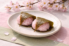 桜餅,餅,もち,道明寺,関西風,和菓子,日本食,和食,桜,さくら,サクラ,花見,ブロッサム,春,花,花びら,花弁,背景,blossom,spring,flower,AI生成素材