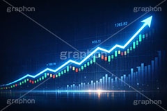 チャート上昇,チャート,株,株価,株価指数,上昇,急騰,下落,暴落,家計,積立,積み立て,投資,企業,決算,円安,仮想通貨,不動産,金利,グラフ,トレード,ローソク足,資産,金,お金,マネー,損失,NISA,経済,ニュース,記事,news,GDP,chart,graph,money,trade,AI生成素材