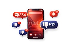 炎上,トレンド,フォロワー,フォロー,依存,依存症,誹謗中傷,誹謗,中傷,SNS,スマホ,スマートフォン,通知,デジタル,コミュニケーション,いいね,グッド,バッド,お気に入り,コメント,吹き出し,フキダシ,共有,ポップアップ,UI,プラットフォーム,メディア,アイコン,ニュース,記事,news,icon,digital,phone,bell,good,bad,communication,media,AI生成素材