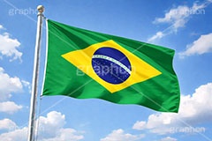ブラジルの国旗,ブラジル,国旗,旗,国際,国,象徴,なびく,シンボル,マーク,青空,宣言,政治,首相,首脳,大統領,経済,選挙,president,flag,country,brazil,AI生成素材