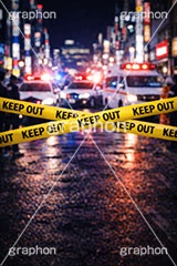 キープアウト,ポリスライン,規制線,規制,事故,事件,犯罪,調査,現場,検証,警察,警察官,車両,消防,救急車,救急隊,隊員,都会,都心,パトカー,パトラン,パトランプ,サイレン,メディア,ニュース,記事,タイトル,ポリス,背景,テープ,夜,keepout,tape,title,bg,news,media,car,police,AI生成素材