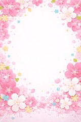 カラフル桜フレーム,カラフル,フレーム,桜,さくら,サクラ,花見,ブロッサム,春,花,花びら,花弁,背景,華やか,colorful,bg,blossom,spring,flower,frame,AI生成素材