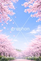 NEW START,新生活,新社会人,新入学,桜と青空,青空,空,満開,花吹雪,爽やか,さわやか,桜,さくら,サクラ,花見,ブロッサム,春,花,花びら,花弁,背景,blossom,spring,flower,AI生成素材