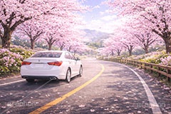 春のドライブ,ドライブ,車,春旅,出会い,旅,旅行,旅,国内旅行,満開,桜,さくら,サクラ,花見,ブロッサム,春,花,花びら,花弁,,blossom,spring,flower,travel,AI生成素材