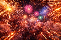 打ち上げ花火,花火,はなび,花火大会,祭り,夏祭り,夏,火花,風物詩,打ち上げ,打上,打上花火,華火,煙火,綺麗,きれい,キレイ,火薬,火,季語,まつり,派手,スターマイン,アニバーサリー,anniversary,fireworks,AI生成素材