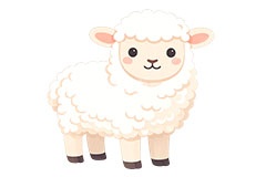 ひつじ,羊,ヒツジ,シープ,未,未年,干支,可愛い,かわいい,カワイイ,もこもこ,モコモコ,イラスト,illustration,sheep,cute,AI生成素材