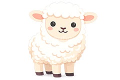 ひつじ,羊,ヒツジ,シープ,未,未年,干支,可愛い,かわいい,カワイイ,もこもこ,モコモコ,イラスト,illustration,sheep,cute,AI生成素材