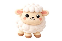 ひつじ,ヒツジ,クレイ,粘土,未年,羊,シープ,未,未年,干支,可愛い,かわいい,カワイイ,もこもこ,モコモコ,sheep,cute,japan,clay,AI生成素材