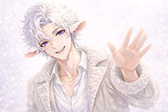 白羊のイケメン,白羊,ひつじ,ヒツジ,羊,シープ,擬人化,イケメン,男子,男の子,美男子,人物,カッコイイ,かっこいい,やさしい,優しい,癒し系,未,未年,干支,もこもこ,モコモコ,イラスト,キャラクター,illustration,sheep,character,japan,clay,AI生成素材