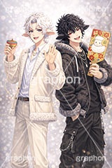 白羊＆黒羊,白羊のイケメン,白羊,黒羊のイケメン,黒羊,ひつじ,ヒツジ,羊,シープ,擬人化,イケメン,男子,男の子,美男子,人物,カッコイイ,かっこいい,クール,お正月,正月,お正月遊び,こま,コマ,羽子板,羽根つき,羽根突き,年賀状,未,未年,干支,もこもこ,モコモコ,イラスト,キャラクター,illustration,sheep,character,japan,clay,AI生成素材