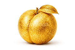 金のモモ,モモ,もも,桃,ピーチ,金のフルーツ,リッチ,ゴールド,高級,高価,キラキラ,ラメ,セレブ,面白い,おもしろ,rich,gold,fruit,peach,AI生成素材