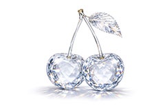 クリスタルのサクランボ,サクランボ,さくらんぼ,チェリー,クリスタルのフルーツ,クリスタル,ガラス,宝石,ジュエル,プリズム,リッチ,高級,高価,キラキラ,セレブ,面白い,おもしろ,rich,glass,jewel,crystal,cherry,AI生成素材