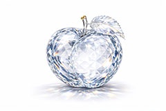 クリスタルのモモ,モモ,もも,桃,ピーチ,クリスタルのフルーツ,クリスタル,ガラス,宝石,ジュエル,プリズム,リッチ,高級,高価,キラキラ,セレブ,面白い,おもしろ,rich,glass,jewel,crystal,peach,AI生成素材