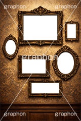 絵画の額縁,額縁,額,額ブチ,絵画,西洋,洋館,高貴,フレーム,frame,AI生成素材