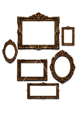 絵画の額縁,額縁,額,額ブチ,絵画,西洋,洋館,高貴,フレーム,frame,AI生成素材