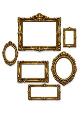 絵画の額縁,額縁,額,額ブチ,絵画,西洋,洋館,高貴,フレーム,frame,AI生成素材