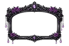 ゴスロリな額縁,ゴスロリ,ゴシック,パンク,額縁,額,額ブチ,絵画,西洋,洋館,高貴,フレーム,frame,AI生成素材