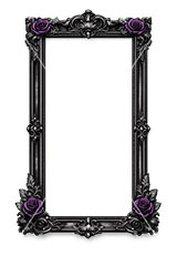 ゴスロリな額縁,ゴスロリ,ゴシック,パンク,額縁,額,額ブチ,絵画,西洋,洋館,高貴,フレーム,frame,AI生成素材