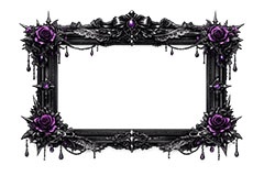 ゴスロリな額縁,ゴスロリ,ゴシック,パンク,額縁,額,額ブチ,絵画,西洋,洋館,高貴,フレーム,frame,AI生成素材