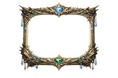 ファンタジーな額縁,ファンタジー,ゲーム,ダンジョン,トライバル,冒険,額縁,額,額ブチ,絵画,西洋,洋館,高貴,フレーム,frame,fantasy,game,AI生成素材