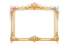 メルヘンな額縁,メルヘン,ゆめかわいい,リボン,虹,レインボー,額縁,額,額ブチ,絵画,西洋,洋館,高貴,かわいい,カワイイ,可愛い,フレーム,frame,ribbon,rainbow,cute,AI生成素材