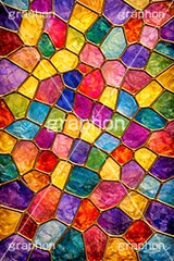 ステンドグラス,ガラス,色ガラス,色とりどり,カラフル,鉛,ハンダ,テクスチャー,テクスチャ,西洋,教会,texture,glass,colorful,AI生成素材
