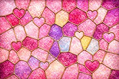 ステンドグラス,ガラス,色ガラス,鉛,ハンダ,ピンク,ガーリー,可愛い,かわいい,カワイイ,ポップ,テクスチャー,テクスチャ,西洋,教会,texture,glass,cute,AI生成素材