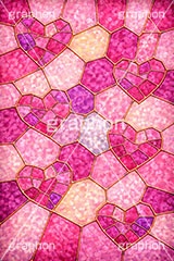 ステンドグラス,ガラス,色ガラス,鉛,ハンダ,ピンク,ガーリー,可愛い,かわいい,カワイイ,ポップ,テクスチャー,テクスチャ,西洋,教会,texture,glass,cute,AI生成素材